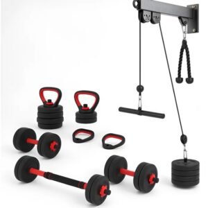 combo polea mas set de 20 kg